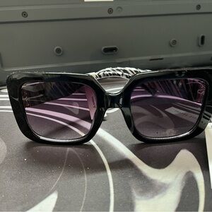 Lane Bryant Black and Purple Square Sunglasses